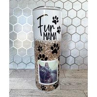 Fell Mama Personalisiert Haustier Katze Oder Hund Bilder 20Oz Skinny Tumbler von LibristaCreations