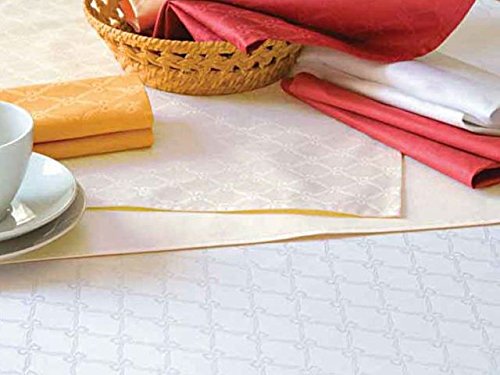 Libusch® 6 Damast-Servietten Fina, weiß, mit klassischem Muster, 50x50 von Libusch