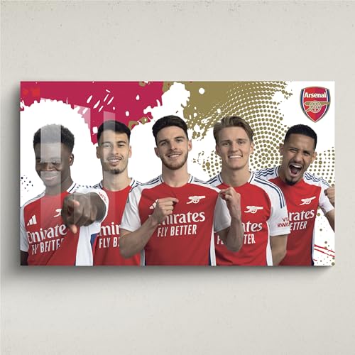 Licensed Décor Arsenal FC Acryl-Wandkunst, groß (130 cm (B) x 80 cm (H), Spieler-Mix 1 von Licensed Decor