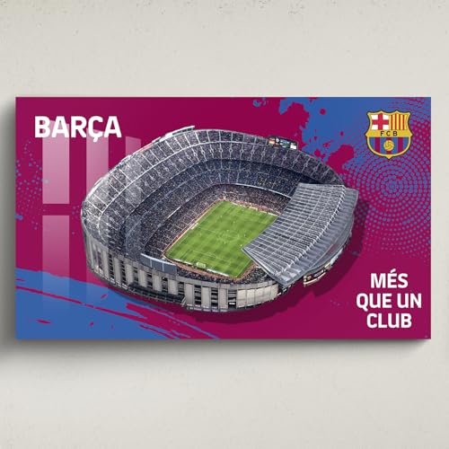Licensed Décor FC Barcelona Wandkunst, Acryl, groß (130 cm (B) x 80 cm (H), Stadion 1, gemischt von Licensed Decor