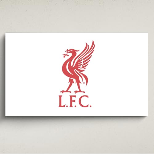Licensed Décor Liverpool FC Acryl-Wandkunst, groß (130 cm (B) x 80 cm (H), Lebervogel in Marke, Rot auf Weiß von Licensed Decor