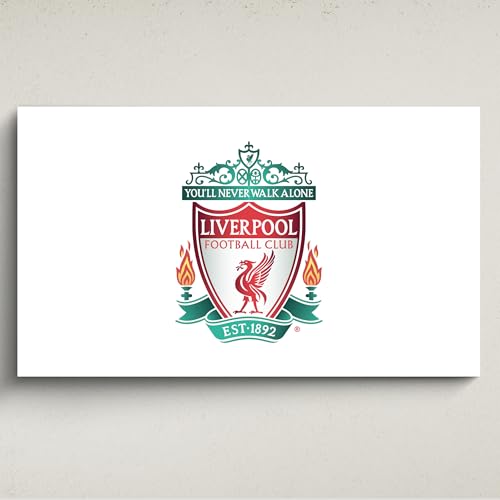 Licensed Décor Liverpool FC Acryl-Wandkunst, mittelgroß, 100 cm (B) x 60 cm (H), mit buntem Wappen auf Weiß von Licensed Decor