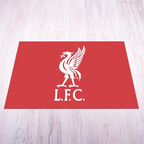 Licensed Décor Liverpool FC Matte – klein (70 cm (B) x 100 cm (H) – Lebervogel in Weiß auf Markenrot von Licensed Décor