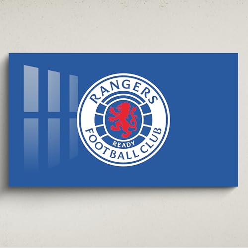 Licensed Décor Rangers Football Club Wandkunst, Acryl, klein (65 cm (B) x 40 cm (H), farbiges Wappen auf Marke, Blau von Licensed Decor