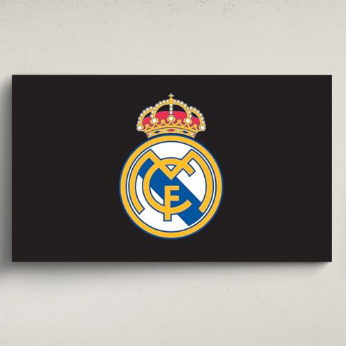 Licensed Décor Real Madrid Acryl-Wandkunst, klein, 65 x 40 cm, farbiges Wappen auf Marke, Schwarz Licensed Décor Real Madrid Acryl-Wandkunst, klein, 65 x 40 cm, farbiges Wappen auf Marke, Schwarz von Licensed Decor