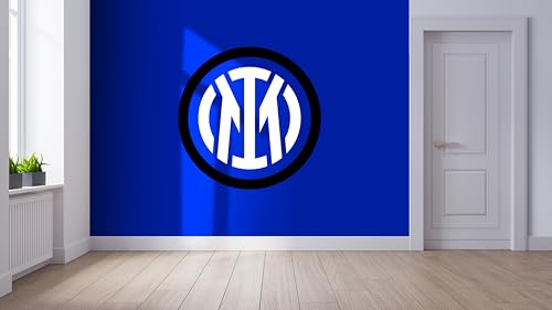 Lizenziertes Decor FC Internazionale Milano Wandbild, mittelgroß, 185 cm (H) x 100 cm (B) – Wappen auf Blau von Licensed Décor