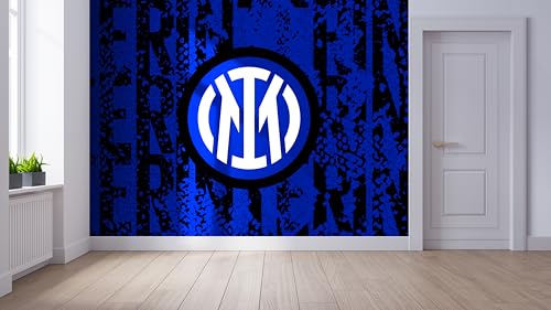 Lizenziertes Decor FC Internazionale Milano Wandbild, mittelgroß, 185 cm (H) x 100 cm (B) – mehrlagiges Wappen von Licensed Décor