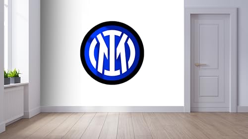 Lizenziertes Decor FC Internazionale Milano großes Wandbild (220 cm (H) x 170 cm (B) – Wappen auf Weiß von Licensed Decor