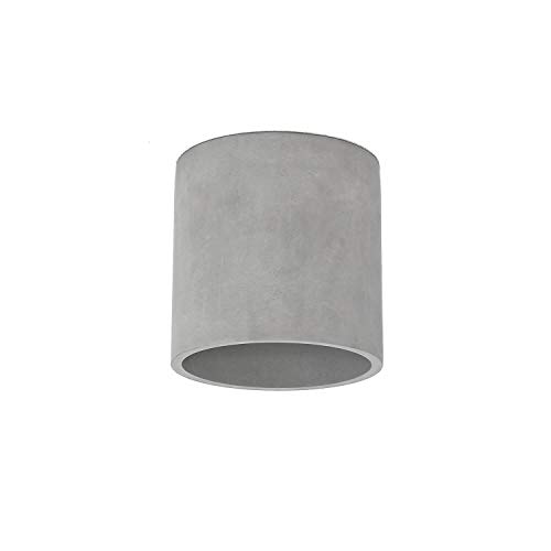 Licht-Erlebnisse Beton Deckenleuchte BOLD in Grau Modern rund Ø14 cm GU10 Strahler Deckenlampe Schlafzimmer von Licht-Erlebnisse