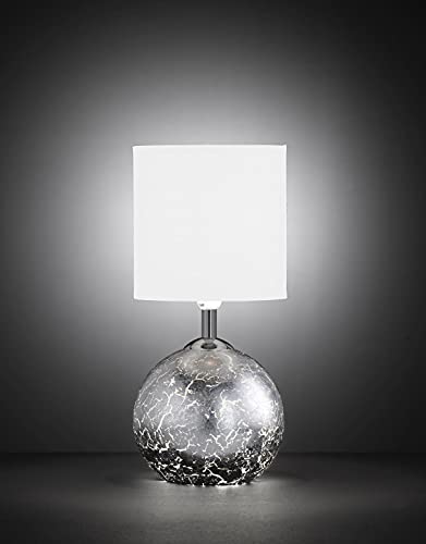 Außergewöhnliche Tischleuchte mit beleuchtetem Korpus Blattsilber Optik G9 E14 Wippschalter Stoffschirm bauchige Tischlampe Beistelllampe Schlafzimmer Wohnzimmer Lampe Leuchte innen Außergewöhnliche Tischleuchte mit beleuchtetem Korpus Blattsilber Optik G9 E14 Wippschalter Stoffschirm bauchige Tischlampe Beistelllampe Schlafzimmer Wohnzimmer Lampe Leuchte innen von Licht-Erlebnisse