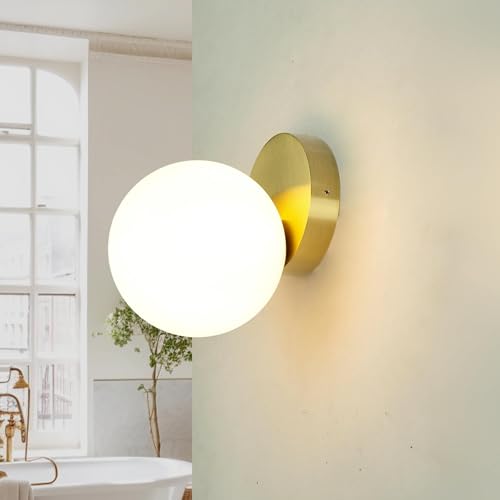 Badleuchte Wand IP44 aus Metall Glasschirm in Kugelform G9 Leuchtmittel fürs Badezimmer Spiegellampe Wandlampe Wandleuchte Innen Badlampe Badleuchte Wand IP44 aus Metall Glasschirm in Kugelform G9 Leuchtmittel fürs Badezimmer Spiegellampe Wandlampe Wandleuchte Innen Badlampe von Licht-Erlebnisse