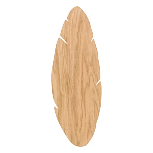 Deko Wandlampe Holz flach 51 cm hoch Blatt Natur indirektes Licht Boho Wandleuchte Schlafzimmer Wohnzimmer von Licht-Erlebnisse