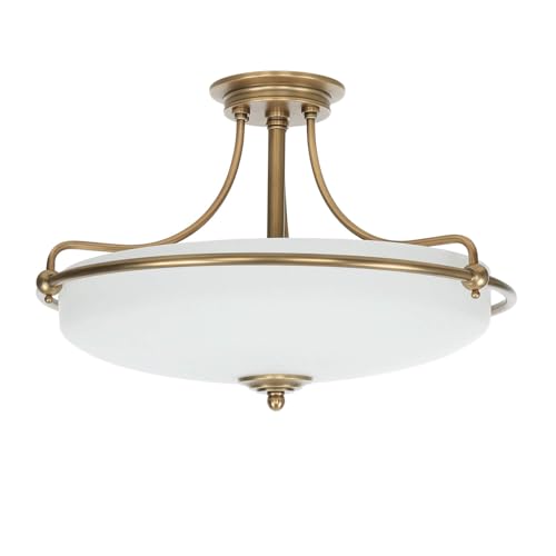 Licht-Erlebnisse Elegante Deckenleuchte ASPERO in Messing Creme 4-flmg Premium Jugendstil Design Lampe Wohnzimmer Esszimmer von Licht-Erlebnisse