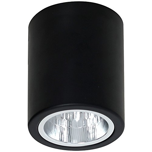 Licht-Erlebnisse Elegante Deckenleuchte in Schwarz Bauhaus E27 bis 60 Watt Metall Flur Küche Lampe Strahler Beleuchtung von Licht-Erlebnisse