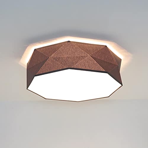 XL Deckenleuchte KANTO eckig in grau 4-flammig 52x52cm 4x E27 blendfreies Licht modern für Wohnzimmer Schlafzimmer Deckenlampe von Licht-Erlebnisse