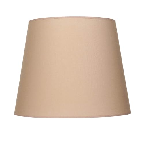 Großer Lampenschirm für Stehleuchte E27 aus Stoff in Cappuccino Ø38cm konischer Schirm Textil von Licht-Erlebnisse