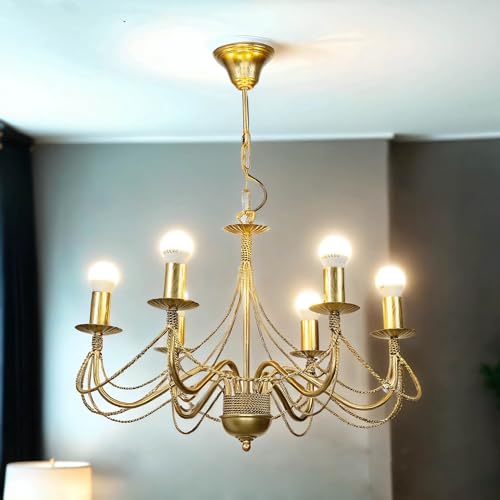 Licht-Erlebnisse Kronleuchter TORI elegant Lüster aus Metall in Gold Antik 6-flammig E14 Ø63cm Esszimmer Wohnzimmer Leuchter Decke Hängeleuchte Hängelampe Jugendstil Licht-Erlebnisse Kronleuchter TORI elegant Lüster aus Metall in Gold Antik 6-flammig E14 Ø63cm Esszimmer Wohnzimmer Leuchter Decke Hängeleuchte Hängelampe Jugendstil von Licht-Erlebnisse