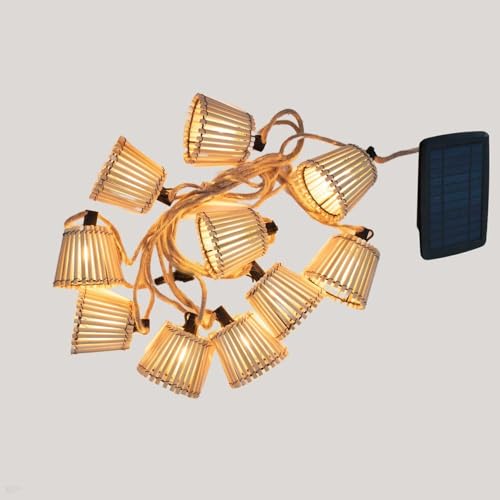 LED Solarlichterkette Garten 5m lang IP44 2200 K Bambus Schirme dekorativ Outdoor Lichterkette außen Terrasse Balkon Beleuchtung LED Solarlichterkette Garten 5m lang IP44 2200 K Bambus Schirme dekorativ Outdoor Lichterkette außen Terrasse Balkon Beleuchtung von Licht-Erlebnisse