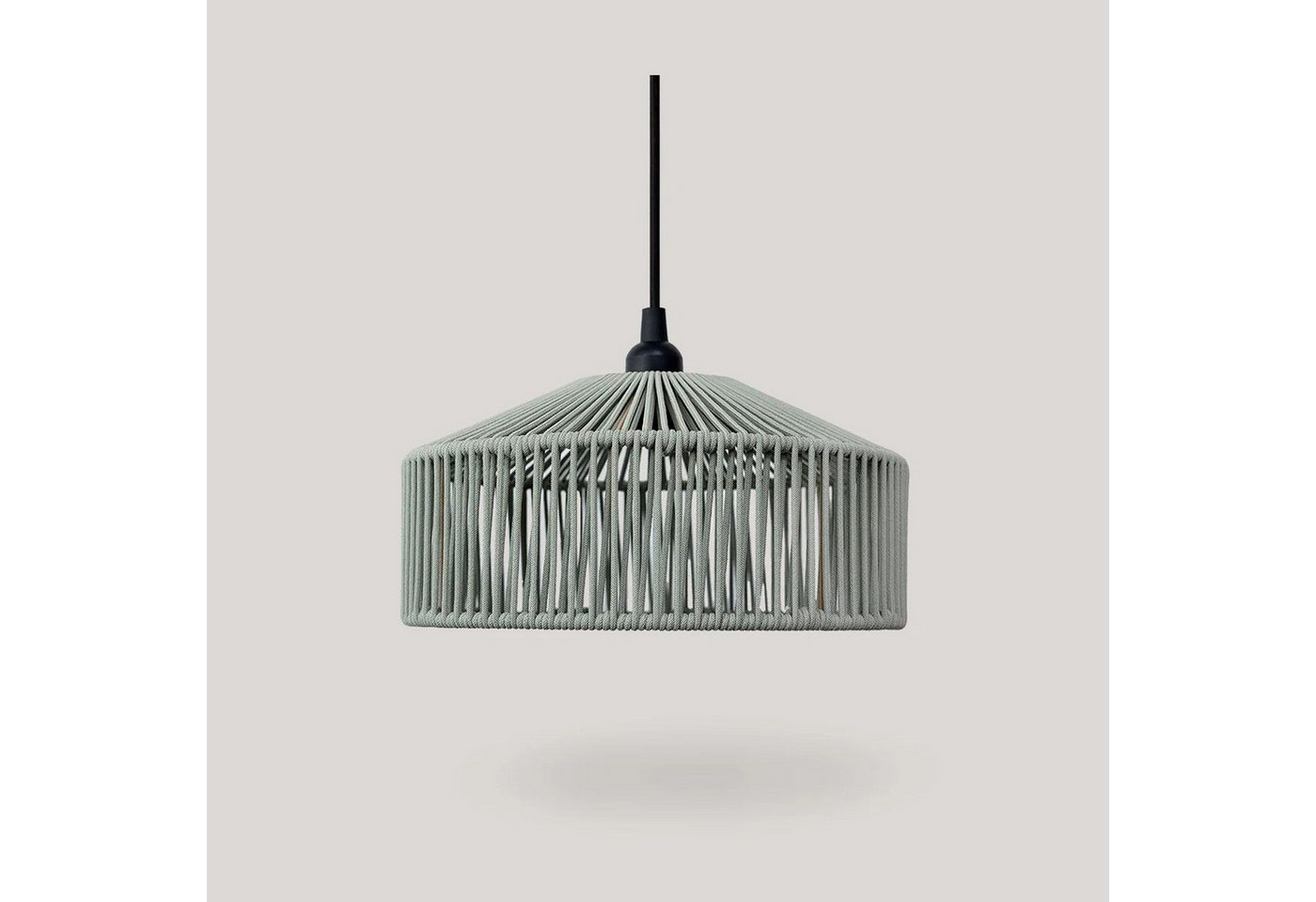Licht-Erlebnisse Außen-Deckenleuchte JEJU, ohne Leuchtmittel, Grün inkl. LED IP54 Ø 30 cm Seil Lampenschirm Boho außen Outdoor Licht-Erlebnisse Außen-Deckenleuchte JEJU, ohne Leuchtmittel, Grün inkl. LED IP54 Ø 30 cm Seil Lampenschirm Boho außen Outdoor von Licht-Erlebnisse