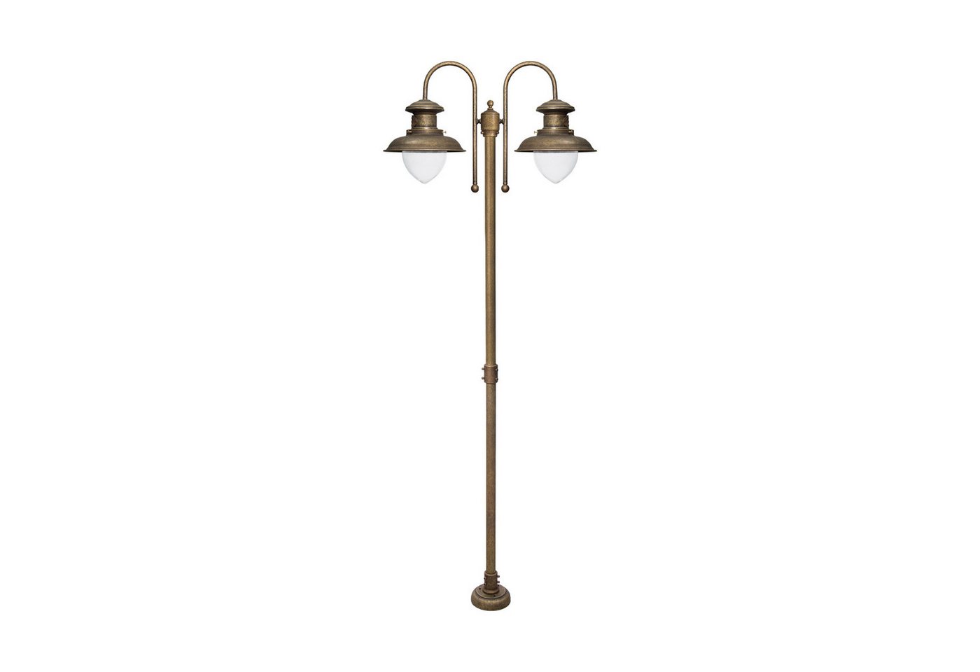 Licht-Erlebnisse Außen-Stehlampe AMALFI, ohne Leuchtmittel, 2-flammig IP44 in Bronze Antik matt E27 210 cm Glas Messing Maritim Licht-Erlebnisse Außen-Stehlampe AMALFI, ohne Leuchtmittel, 2-flammig IP44 in Bronze Antik matt E27 210 cm Glas Messing Maritim von Licht-Erlebnisse