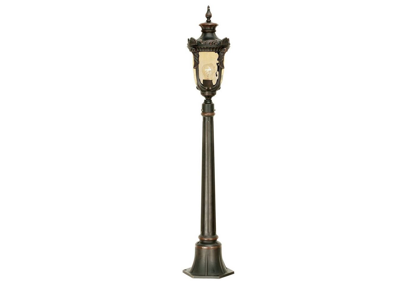 Licht-Erlebnisse Außen-Stehlampe AMY, ohne Leuchtmittel, Stehleuchte außen IP44 E27 116,5 cm Creme Bronze Glas Metall Rustikal Licht-Erlebnisse Außen-Stehlampe AMY, ohne Leuchtmittel, Stehleuchte außen IP44 E27 116,5 cm Creme Bronze Glas Metall Rustikal von Licht-Erlebnisse