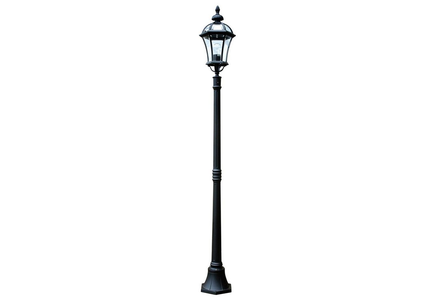 Licht-Erlebnisse Außen-Stehlampe GWEN, ohne Leuchtmittel, Außenlampe IP44 Schwarz E27 192,4 cm Glas Aluminium Rustikal Licht-Erlebnisse Außen-Stehlampe GWEN, ohne Leuchtmittel, Außenlampe IP44 Schwarz E27 192,4 cm Glas Aluminium Rustikal von Licht-Erlebnisse