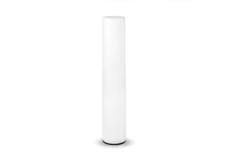 Licht-Erlebnisse Außen-Stehlampe ISHIG, LED fest integriert, LED Lichtsäule Akku RGB Outdoor dimmbar Fernbedienung Weiß 100 cm IP65 von Licht-Erlebnisse