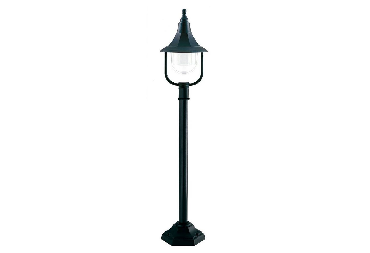 Licht-Erlebnisse Außen-Stehlampe JONES, ohne Leuchtmittel, Außenlampe 118 cm Schwarz Hof Garten IP44 E27 Stehleuchte außen von Licht-Erlebnisse