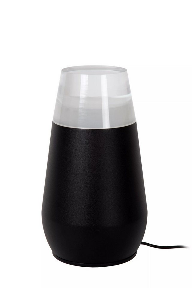 Licht-Erlebnisse Außen-Stehlampe KIVO, LED fest integriert, Warmweiß, LED Aluminium IP54 28 cm hoch Schwarz rund 2700 K warmweiß 650 lm von Licht-Erlebnisse