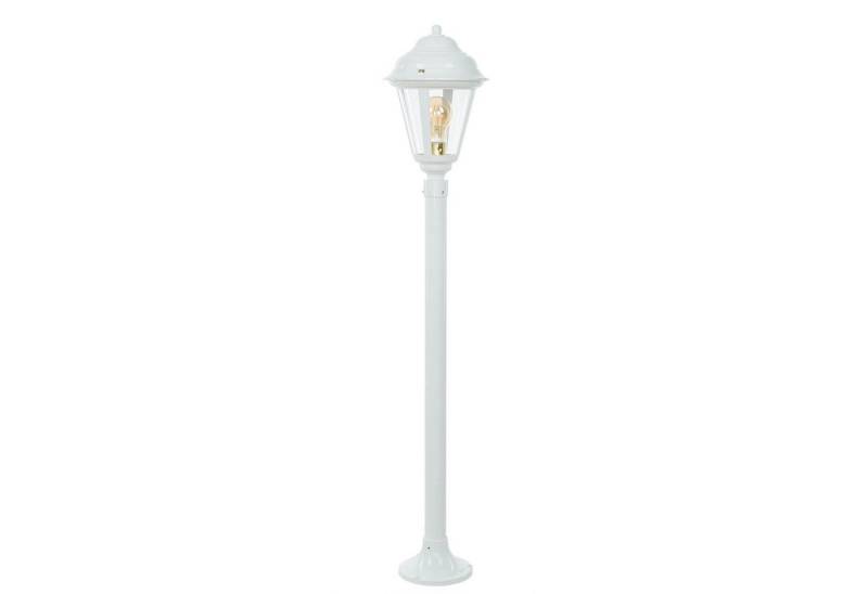 Licht-Erlebnisse Außen-Stehlampe LAMIA, ohne Leuchtmittel, Wegeleuchte Messing Nickel matt H:100cm IP43 Laterne Garten Terrasse von Licht-Erlebnisse