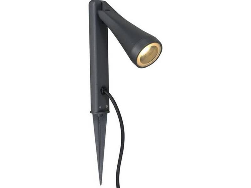 Licht-Erlebnisse Außen-Stehlampe OTTAWA, ohne Leuchtmittel, Wegeleuchte Aluminium Erdspieß IP44 GU10 verstellbar Garten von Licht-Erlebnisse