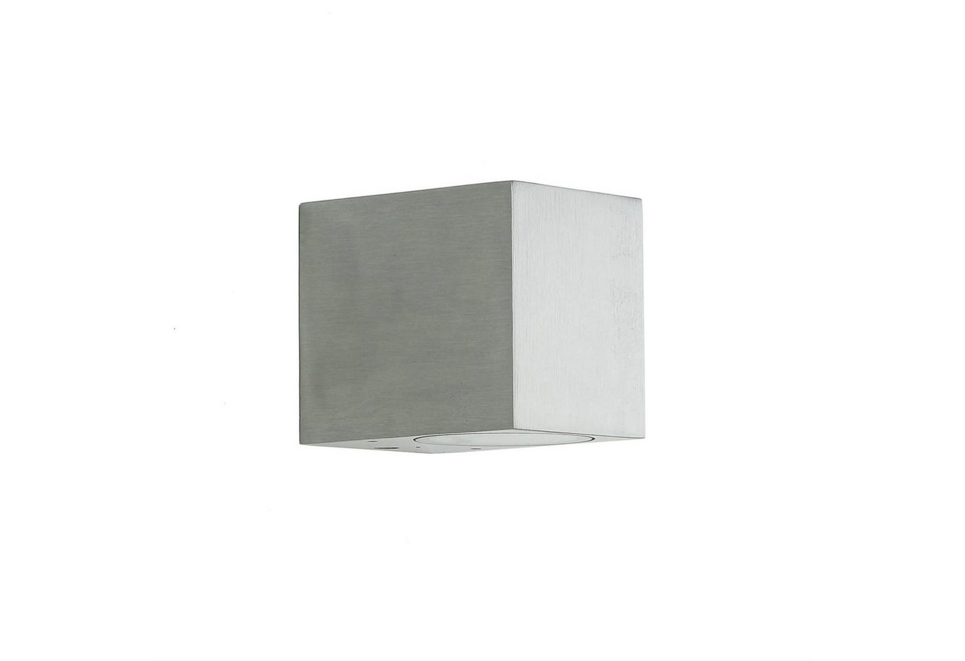 Licht-Erlebnisse Außen-Wandleuchte AALBORG, ohne Leuchtmittel, Außenleuchte Wand Terrasse Garten IP44 Silber GU10 Aluminium Modern von Licht-Erlebnisse