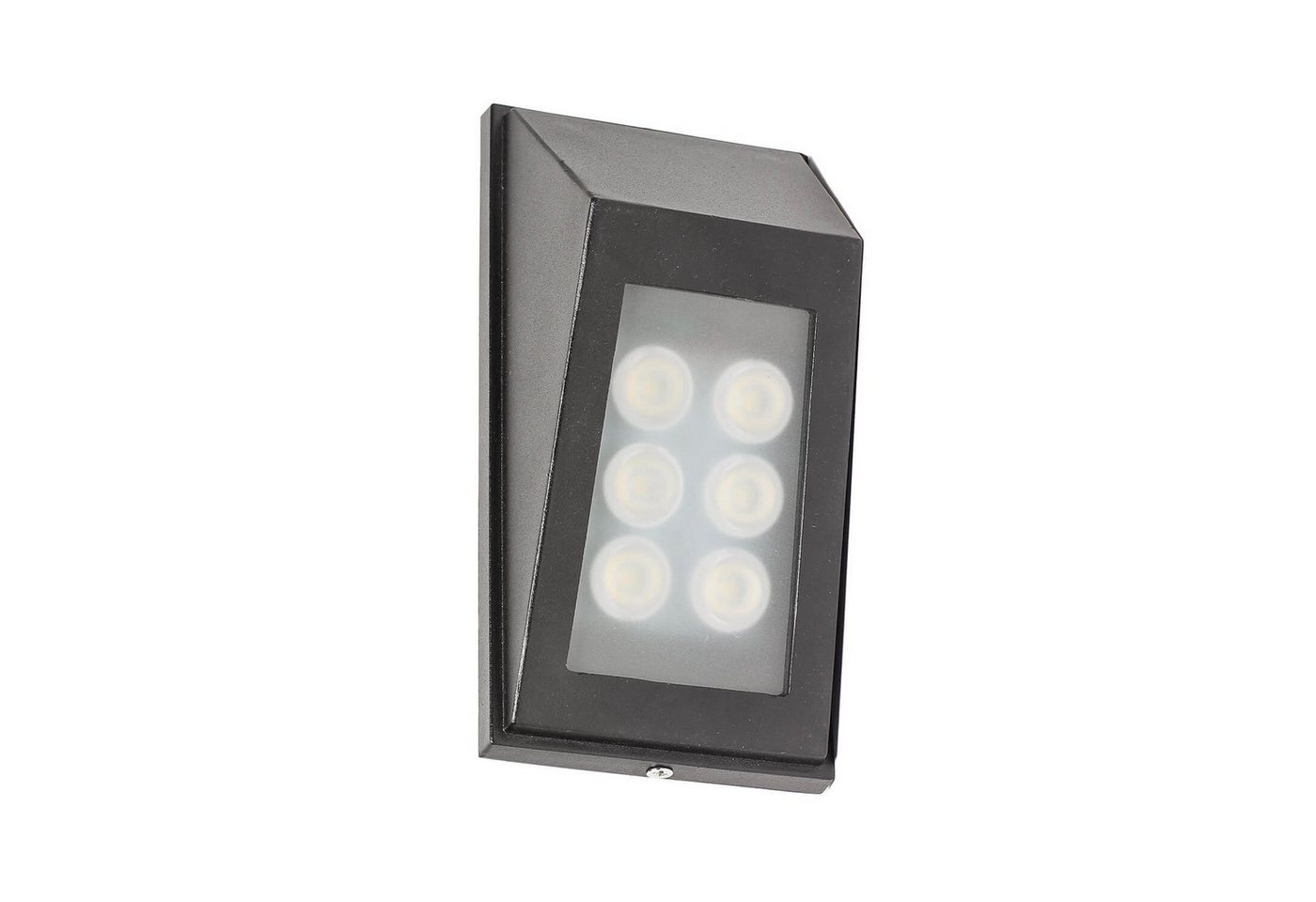 Licht-Erlebnisse Außen-Wandleuchte DUNDEE, LED fest integriert, LED Außenwandlampe Haus Hof IP44 Schwarz Aluminium Modern von Licht-Erlebnisse