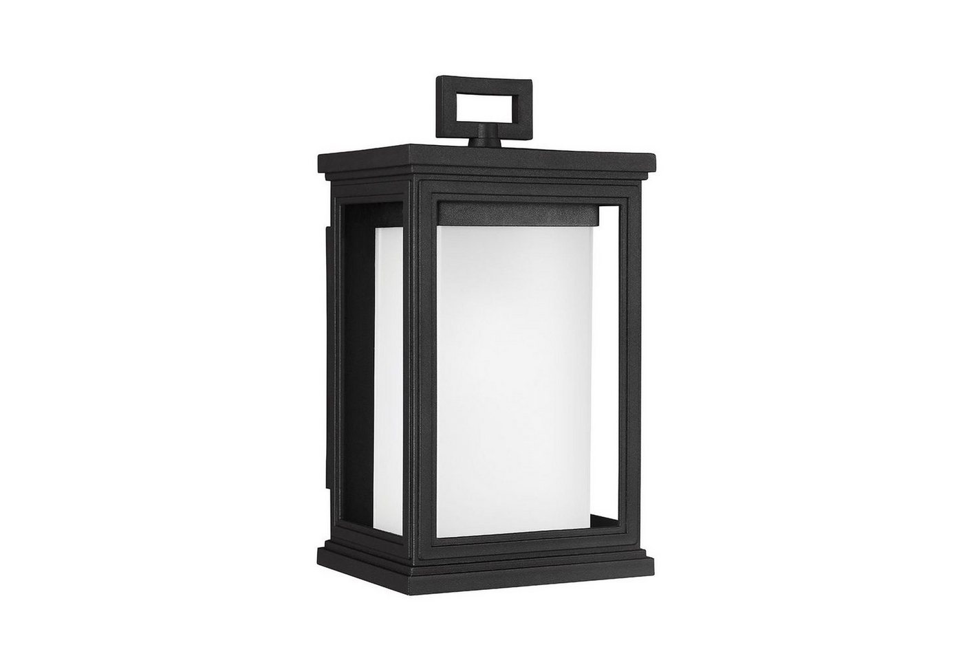 Licht-Erlebnisse Außen-Wandleuchte EAST, ohne Leuchtmittel, Außenlampe Wand Garten Terrasse IP44 Weiß Schwarz E27 Glas Metall von Licht-Erlebnisse