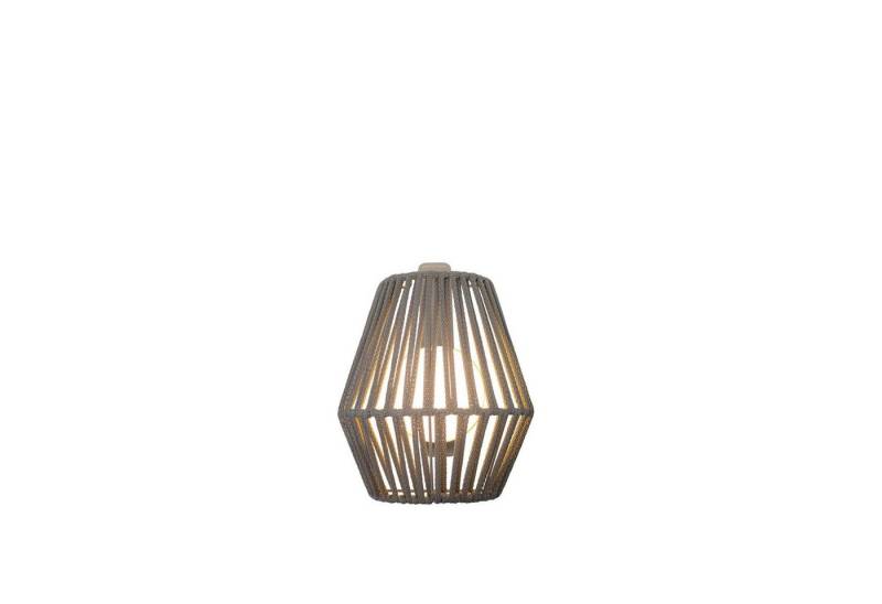 Licht-Erlebnisse Außen-Wandleuchte KAHLA, LED fest integriert, Warmweiß, LED mit Akku Leuchtmittel IP54 2700 K 900 lm tragbar in Taupe Boho von Licht-Erlebnisse