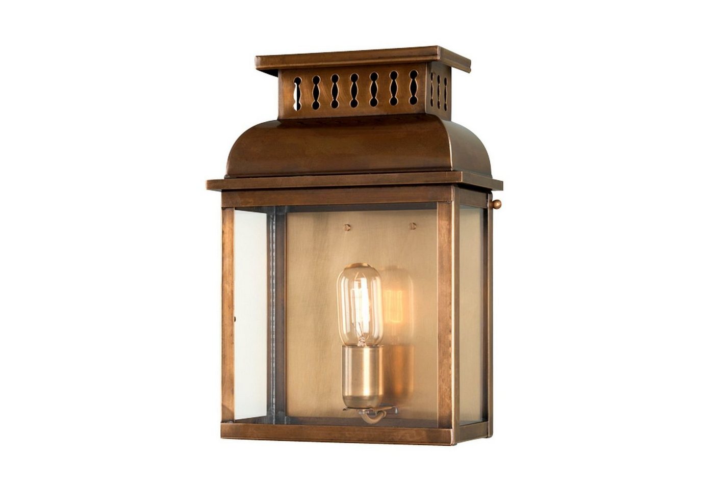 Licht-Erlebnisse Außen-Wandleuchte NOBLE, ohne Leuchtmittel, Außenwandleuchte Terrasse Hof IP44 E27 Glas Messing massiv Vintage Licht-Erlebnisse Außen-Wandleuchte NOBLE, ohne Leuchtmittel, Außenwandleuchte Terrasse Hof IP44 E27 Glas Messing massiv Vintage von Licht-Erlebnisse