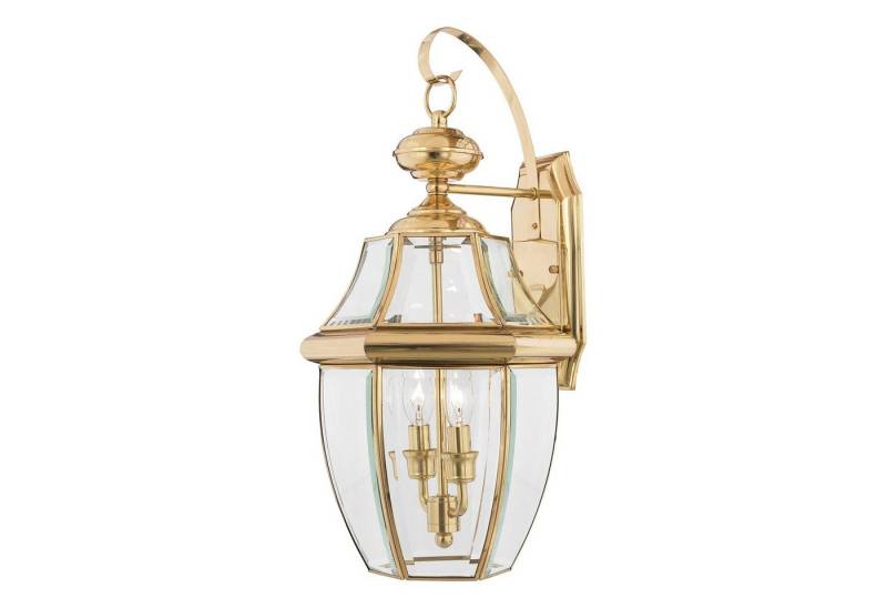 Licht-Erlebnisse Außen-Wandleuchte REGINA, ohne Leuchtmittel, Außenlampe Wand Hof Terrasse Glas Messing massiv IP44 E14 Vintage Licht-Erlebnisse Außen-Wandleuchte REGINA, ohne Leuchtmittel, Außenlampe Wand Hof Terrasse Glas Messing massiv IP44 E14 Vintage von Licht-Erlebnisse