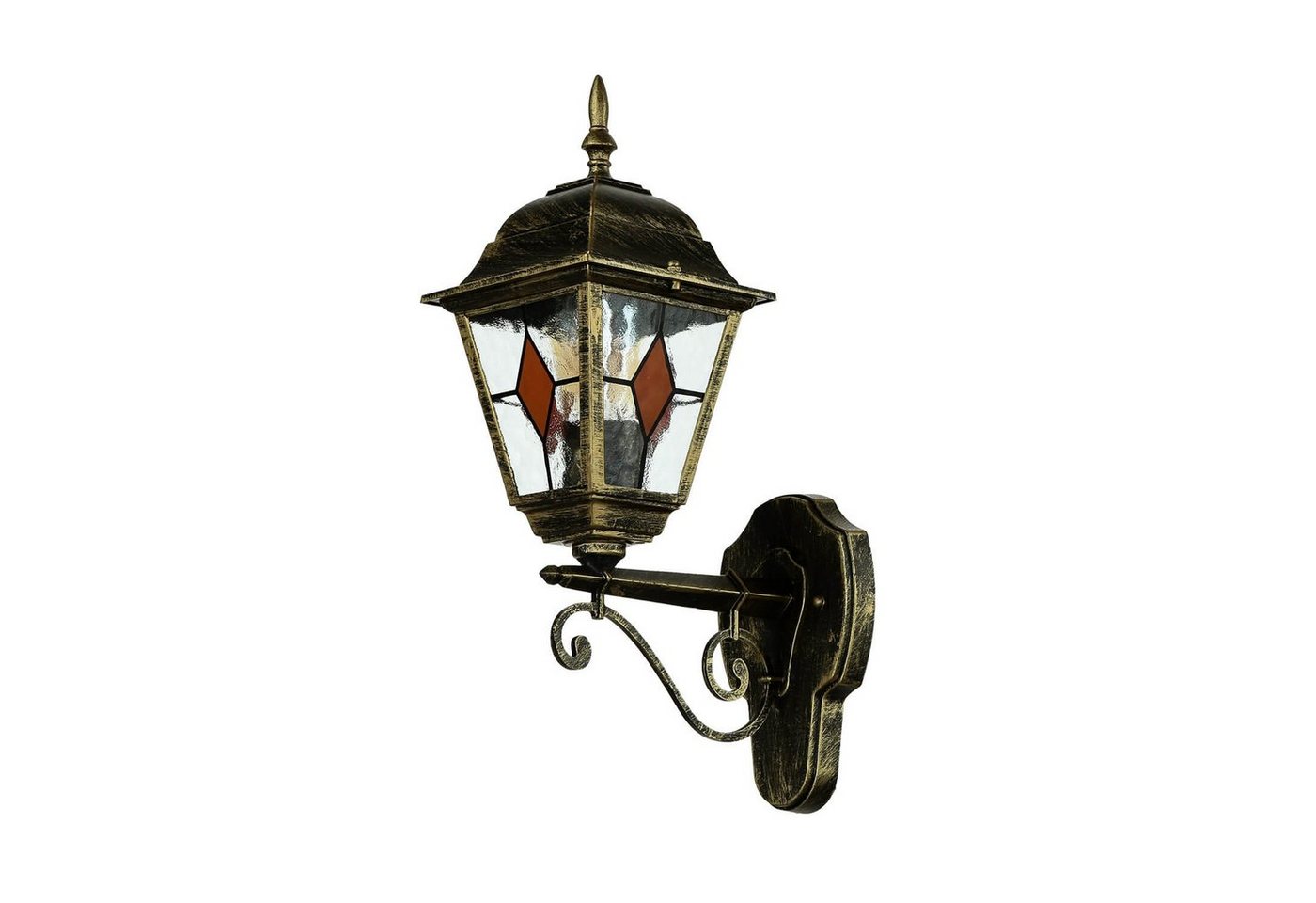 Licht-Erlebnisse Außen-Wandleuchte SALZBURG, ohne Leuchtmittel, Rustikale Wandlampe außen in Gold Antik Balkon Terrasse Laterne von Licht-Erlebnisse