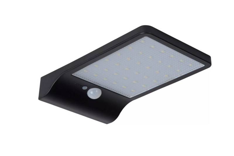 Licht-Erlebnisse Außen-Wandleuchte VINTA, LED fest integriert, Warmweiß, Solar LED mit Bewegungsmelder IP44 B: 19 cm Schwarz Weiß eckig 380 lm von Licht-Erlebnisse
