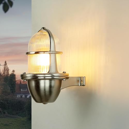 Licht-Erlebnisse Außenlampe Wand aufwärts aus Echt-Messing in Nickel-matt IP64 E27 H:18cm rostfrei Schiffslampe Wandlampe Außenleuchte Wandleuchte maritim Hof Garten Licht-Erlebnisse Außenlampe Wand aufwärts aus Echt-Messing in Nickel-matt IP64 E27 H:18cm rostfrei Schiffslampe Wandlampe Außenleuchte Wandleuchte maritim Hof Garten von Licht-Erlebnisse