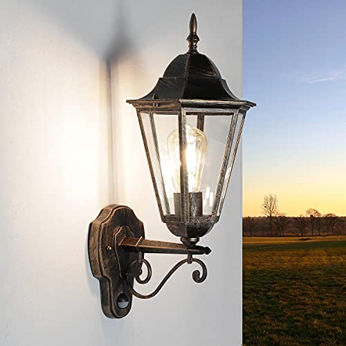 Licht-Erlebnisse Außenlampe mit Bewegungsmelder Glas Aluminium in Schwarz-Kupfer IP44 Garten Hof B:20,3 cm E27 Laterne Outdoor Wandlampe BRISTOL Licht-Erlebnisse Außenlampe mit Bewegungsmelder Glas Aluminium in Schwarz-Kupfer IP44 Garten Hof B:20,3 cm E27 Laterne Outdoor Wandlampe BRISTOL von Licht-Erlebnisse