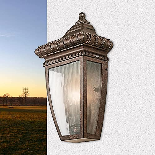 Licht-Erlebnisse Außenleuchte Laterne LUCRETIA antikes Design in Bronze IP44 Außenwandlampe Hof Balkon Eingang von Licht-Erlebnisse
