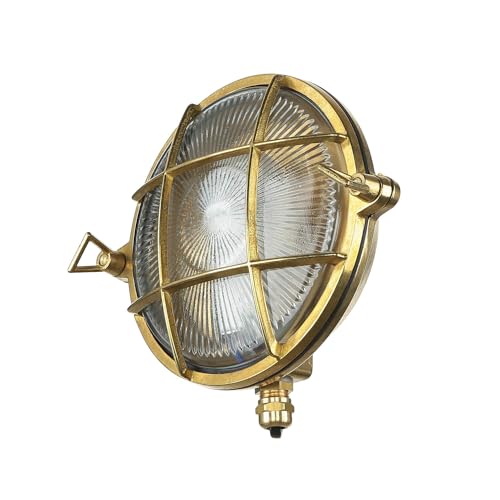 Licht-Erlebnisse Außenwandleuchte Messing Glas IP64 Balkon Terrasse H:18 cm E27 Bullauge Riffel Rustikal Maritime Außenlampe Wand SKIATHOS Licht-Erlebnisse Außenwandleuchte Messing Glas IP64 Balkon Terrasse H:18 cm E27 Bullauge Riffel Rustikal Maritime Außenlampe Wand SKIATHOS von Licht-Erlebnisse