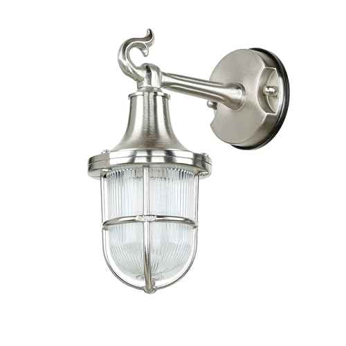 Licht-Erlebnisse Außenwandleuchte Messing Glas in Nickel matt IP64 Garten Haus B:11,5 cm E27 Maritime Schiffsleuchte Wandlampe Terrasse SANTORIN Licht-Erlebnisse Außenwandleuchte Messing Glas in Nickel matt IP64 Garten Haus B:11,5 cm E27 Maritime Schiffsleuchte Wandlampe Terrasse SANTORIN von Licht-Erlebnisse