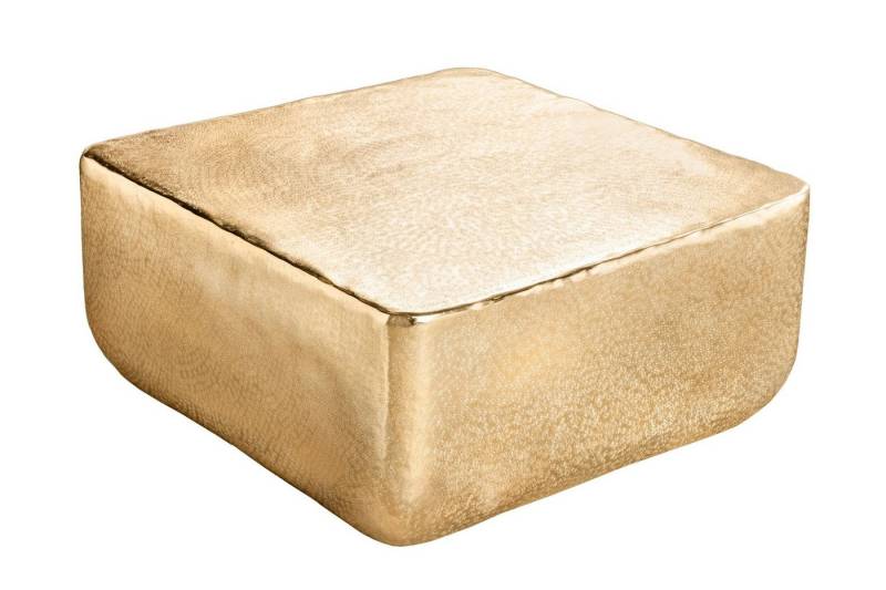 Licht-Erlebnisse Couchtisch JASPER, Handarbeit aus Metall in Gold 68 x 68 x 31 cm (LxBxH) von Licht-Erlebnisse