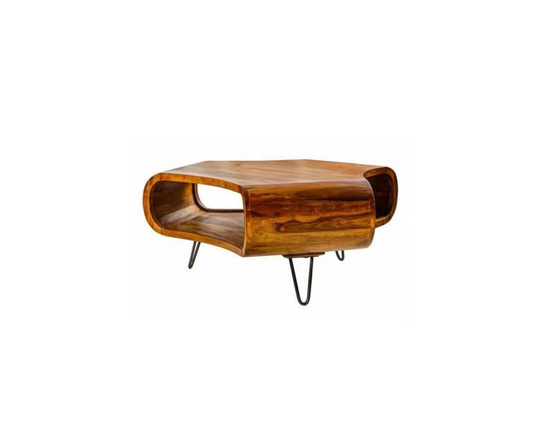 Licht-Erlebnisse Couchtisch YALLO, Couchtisch Holz Metall 90 x 38 x 80 cm mit Fach Hairpin Legs Design von Licht-Erlebnisse