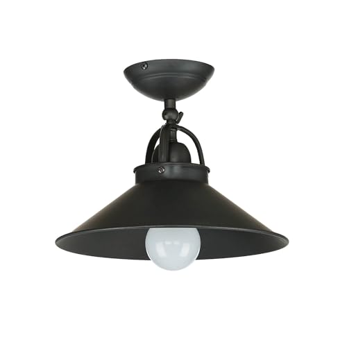 Licht-Erlebnisse Deckenlampe ALICE aus Echt-Messing in Bronze dunkel matt Premium schwenkbar E27 Ø25cm für Küche Flur Schlafzimmer Innen Deckenleuchte von Licht-Erlebnisse