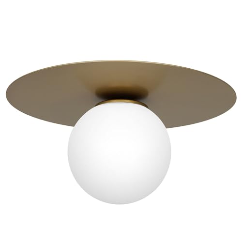 Licht-Erlebnisse Deckenlampe Glas Metall in Gold Weiß Schlafzimmer Ø35 cm rund E14 Zeitlos wohnlich blendarm Kugel Deckenleuchte Wohnzimmer BLABIU Licht-Erlebnisse Deckenlampe Glas Metall in Gold Weiß Schlafzimmer Ø35 cm rund E14 Zeitlos wohnlich blendarm Kugel Deckenleuchte Wohnzimmer BLABIU von Licht-Erlebnisse
