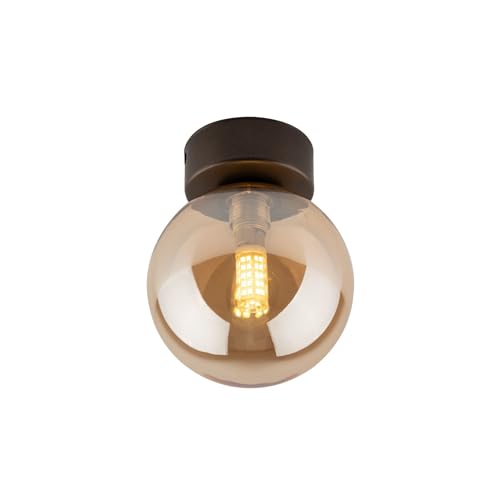 Licht-Erlebnisse Deckenlampe Rauchglas Metall rund Ø 12 cm H: 15 cm G9 klein in Braun Bernstein Modern MIEKE Deckenleuchte Flur Wohnzimmer Licht-Erlebnisse Deckenlampe Rauchglas Metall rund Ø 12 cm H: 15 cm G9 klein in Braun Bernstein Modern MIEKE Deckenleuchte Flur Wohnzimmer von Licht-Erlebnisse