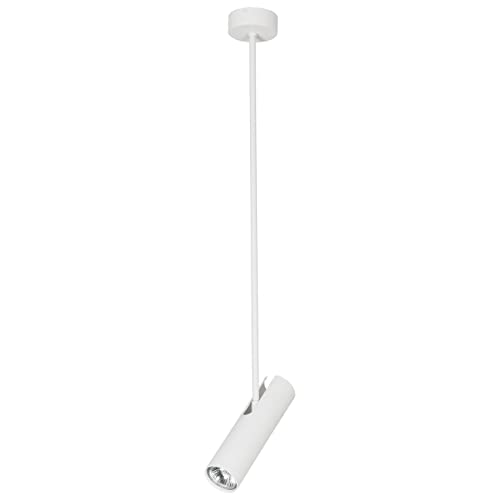 Licht-Erlebnisse Deckenlampe Spot schwenkbar weiß Tiefe 77 cm GU10 bis 35W 230V Metall Deckenstrahler Hängelampe Wohnzimmer modern Flur Beleuchtung Schlafzimmer Jugendzimmer von Licht-Erlebnisse